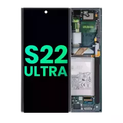 OLED Assembly With Frame & Battery Compatible For Samsung Galaxy S22 Ultra (Genuine OEM) (Green)
