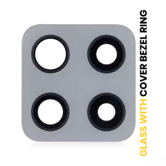 Back Camera Lens With Cover Bezel Ring Compatible For Samsung Galaxy A42 5G (A426 / 2020) (Prism Dot Gray)