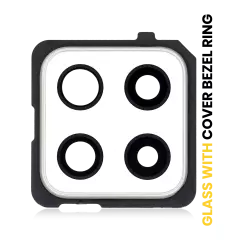 Back Camera Lens With Cover Bezel Ring Compatible For Samsung Galaxy A42 5G (A426 / 2020) (Prism Dot White)