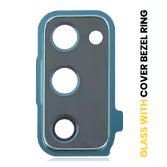 Back Camera Lens With Cover Bezel Ring Compatible For Samsung Galaxy S20 FE 4G / 5G (Cloud Mint) (Service Pack)