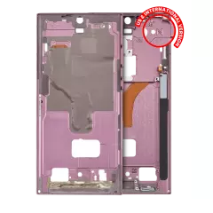 Mid-Frame Housing Compatible For Samsung Galaxy S22 Ultra 5G (US & International Version) (Burgundy)