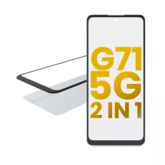 2 in 1 Front Glass With OCA Pre-Installed Compatible For Motorola Moto G71 5G (XT2169 / 2022)