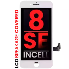 LCD Assembly With Steel Plate For iPhone 8 / SE (2020 / 2022) (Aftermarket Pro: XO7 Incell) (White)