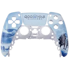Handle Controller Housing Compatible For PlayStation 5 (God of War) (Blue) (2 Piece Set)