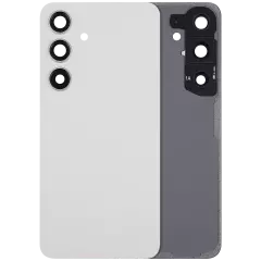 Back Cover Glass With Camera Lens Compatible For Samsung Galaxy S24 5G (No Logo) (Aftermarket Plus) (Marble Gray)