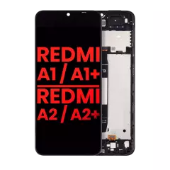 LCD Assembly With Frame Compatible For Xiaomi Redmi A1 / Xiaomi Redmi A1+ / Redmi A2 / Redmi A2+ (Aftermarket Plus) (All Colors)