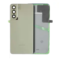 Back Cover Glass With Camera Lens Compatible For Samsung Galaxy S21 FE (Genuine OEM) (Olive)