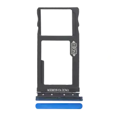Single Sim Card Tray Compatible For Motorola One Vision (XT1970 / 2019) (Blue)