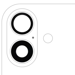 Back Camera Lens (Glass Only) With Adhesive Compatible For iPhone 16 / 16 Plus (2 Piece Set) (Aftermarket Plus) (10 Pack)