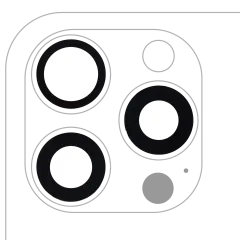 Back Camera Lens (Glass Only) With Adhesive Compatible For iPhone 15 Pro Max (3 Piece Set) (Real Sapphire) (Premium)