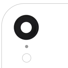 Back Camera Lens With Bracket & Bezel Compatible For iPhone XR (Aftermarket Plus) (Black) (10 Pack)