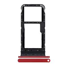 Single Sim Card Tray Compatible For Motorola Moto E7 (XT2095 / 2020) (Red)