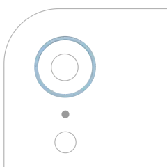 Back Camera Bezel Ring Only Compatible For iPhone XR (Blue) (10 Pack)