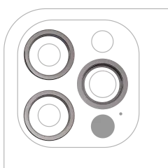 Back Camera Bezel Ring Only Compatible For iPhone 12 Pro (Graphite) (3 Piece Set)