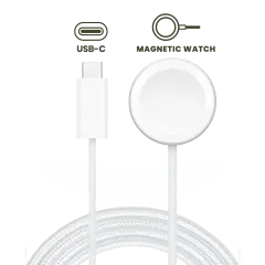 USB-C Magnetic Watch Charging (Braided) Cable (3.3 ft.) For All Watch Series (OEM Pull Grade: New)