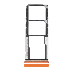 Dual Sim Card Tray Compatible For Xiaomi Redmi 9C / 9A (Orange)