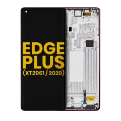 OLED Assembly With Frame Compatible For Motorola Moto Edge Plus (XT2061 / 2020) (Refurbished) (Smokey Sangria)