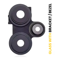 Back Camera Lens With Bracket / Bezel Compatible For Xiaomi Redmi Note 12 Turbo / Poco F5 (Black)