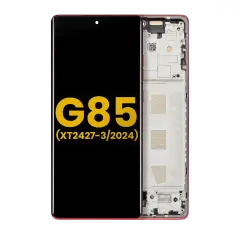 OLED Assembly With Frame Compatible For Motorola Moto G85 (XT2427-3 / 2024) (Refurbished) (Magenta)