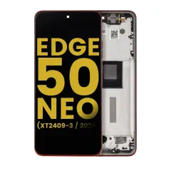 OLED Assembly With Frame Compatible For Motorola Moto Edge 50 Neo (XT2409-3 / 2024) (Refurbished) (Poinciana)