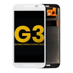 LCD Assembly Without Frame Compatible For Motorola Moto G3 (XT1540 / XT1543 / XT1548 / 2015) (Refurbished) (White)