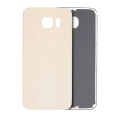 Back Cover Glass Compatible For Samsung Galaxy S6 (No Logo) (Aftermarket Plus) (Gold)