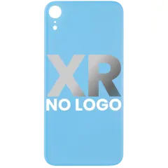 Back Cover Glass Compatible For iPhone XR (No Logo) (Blue)