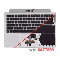 Top Case Assembly With Battery And Keyboard Compatible For MacBook Air 13" (A2681 / Mid 2022) (Silver) (US Keyboard)