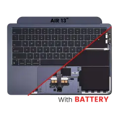 Top Case Assembly With Battery And Keyboard Compatible For MacBook Air 13" (A2681 / Mid 2022) (Midnight) (US Keyboard)
