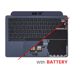 Top Case Assembly With Battery And Keyboard Compatible For MacBook Air 13" (A2681 / Mid 2022) (UK Keyboard) (Midnight)