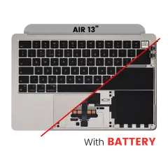 Top Case Assembly With Battery And Keyboard Compatible For MacBook Air 13" (A2681 / Mid 2022) (UK Keyboard) (Starlight)