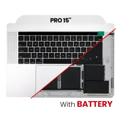 Top Case Assembly With Battery And Keyboard Compatible For MacBook Pro 15" Retina (A1398 / Mid 2012 / Early 2013) (US Keyboard) (Used OEM Pull: Grade A)