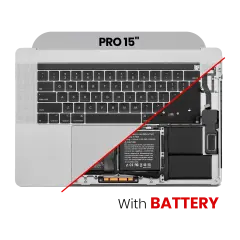 Top Case Assembly (With Battery And Keyboard) Compatible For MacBook Pro 15" Touch Bar (A1990 / Late 2018 / Early 2019) (US English) (Used OEM Pull: Grade A) (Space Gray) 