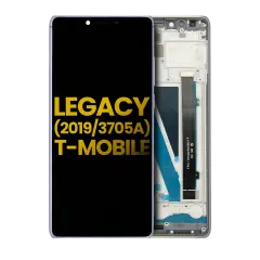 LCD Assembly With Frame Compatible For Coolpad Legacy 2019 (3705A / T-Mobile Version) (Refurbished) (Silver)