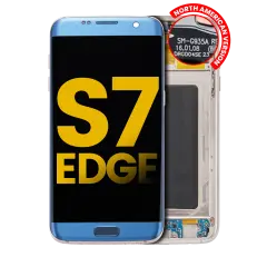 OLED Assembly With Frame Compatible For Samsung Galaxy S7 Edge G935A (North American Version) (Refurbished)  (Blue Coral)