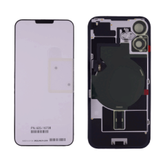 Back Glass With Steel Plate With Wireless NFC Charging MagSafe Magnet & Flashlight Flex Compatible For iPhone 16 plus (UK / EU Version) (Genuine OEM) (Teal)