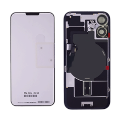 Back Glass With Steel Plate With Wireless NFC Charging MagSafe Magnet & Flashlight Flex Compatible For iPhone 16 plus (UK /EU Version) (Genuine OEM) (Ultramarine)