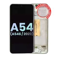OLED Assembly With Frame Compatible For Samsung Galaxy A54 5G (A546 / 2023) (US & International Version) (Service Pack) (White)