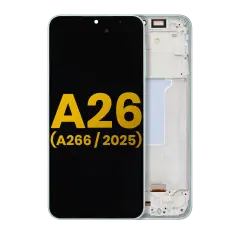 OLED Assembly With Frame Compatible For Samsung Galaxy A26 5G (A266 / 2025) (Refurbished) (Mint)