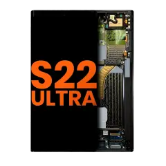 OLED Assembly With Frame Compatible For Samsung Galaxy S22 Ultra 5G (Blemish: Grade C) (Phantom Black)