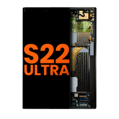 OLED Assembly With Frame Compatible For Samsung Galaxy S22 Ultra 5G (Blemish: Grade A) (Phantom Black)