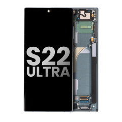 OLED Assembly With Frame Compatible For Samsung Galaxy S22 Ultra 5G (Used OEM Pull: Grade B/C) (Phantom Green)