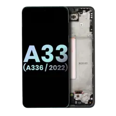 OLED Assembly With Frame Compatible For Samsung Galaxy A33 5G (A336 / 2022) (Service Pack) (Black)