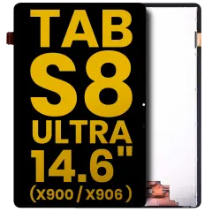 OLED Assembly Without Frame Compatible For Samsung Galaxy Tab S8 Ultra  14.6" (X900 / X906 ) (2022)  (Refurbished) (Black)