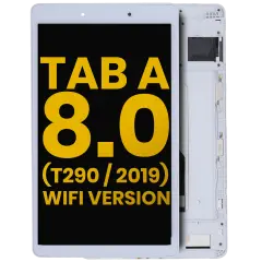 LCD Assembly With Frame Compatible For Samsung Galaxy Tab A 8.0" (2019) (T290) (WiFi Version) (Refurbished) (White)