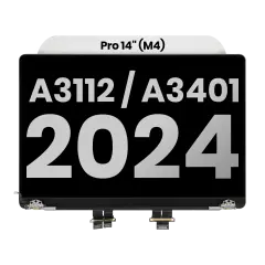 Complete LCD Display Assembly Compatible For MacBook Pro 14" (M4) (A3112 / A3401 / Late 2024) (Used OEM Pull: Grade B) (Space Black)