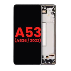 OLED Assembly With Frame Compatible For Samsung Galaxy A53 5G (A536 / 2022) (6.36") (Aftermarket Plus) (Black)