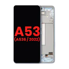 OLED Assembly With Frame Compatible For Samsung Galaxy A53 5G ( A536 / 2022) (6.36") (Aftermarket Plus) (Blue)