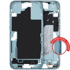 Mid-Frame Housing With Power And Volume Button Compatible For iPhone 16 Plus (International Version) (Used OEM Pull: Grade A) (Teal)