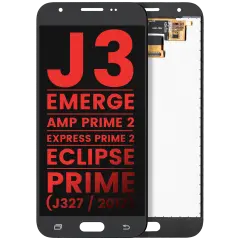 LCD Assembly Without Frame Compatible For Samsung Galaxy J3 / Emerge / Amp Prime 2 / Express Prime 2 / Eclipse / Prime   (J327 / 2017) (Aftermarket Plus) (Black)